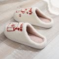 Female Living Room Slippers Women's Cute Fluffy Flip flop Cute Letter Soft Plush PVC Non-Slip North Home Bedroom Shoes. 