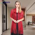 Lady Dress Shawl Long Tassel Shirt Dress Matching Party Shawl.