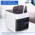 LED Portable Desk Room Fan in Navy Blue - Mini Air Cooler with USB Cooling - Keep Your Space Cool and Comfortable, Even on Hot Days. 