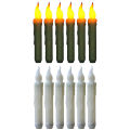 Qiunery 6Pcs Led Electric Candles Lamp With 10 Key Remote Control, Automatic Timer 3D Led Battery Candles Light, Flameless Taper Candles Light For Wedding Christmas Candles Lamp.