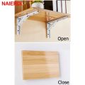 2pcs 16" Triangular Brackets Wall Mounted K-type Shelf Brackets Collapsible Shelf Bracket Folding Triangular Brackets Foldable Shelf Brackets Triangle Table Bench Folding Shelf Bracket. 