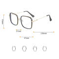 Fashion Large Frame Anti-blue Light Glasses Women Men Computer Optical Metal Glasses High Quality Full Frame Glasses Goggles.