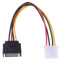 SATA TO IDE Power Cable 15 Pin SATA Male to Molex IDE 4 Pin Female Cable Adapter. 