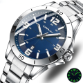 CRRJU 5003 Business Men fashion Watches Stainless Steel Quartz watches Male Auto Date Clock with Luminous Hands 2024. 