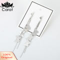 Fashion Women Butterfly Tassel Long Dangle Rhinestone Stud Earrings Jewelry. 