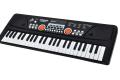 61 Keys electric piano keyboard with microphone and bandstand. 