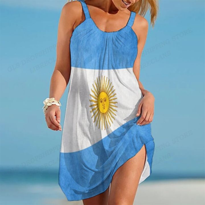 dress in argentina Travel Packing List: What to Wear Buenos Aires giving it a traditional folkloric look Argentina Dress With Argentina Flag