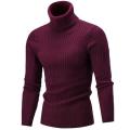 1Pc M/L/XL/XXL Fashion Comfortable Men Slim Fit Turtleneck Solid Color Long Sleeve Knitted Sweater Pullover Top  свитер. 