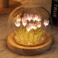 10/20pcs Artificial Tulip Night Light DIY Simulation Tulip Bedside Lamp Heat Shrinkable Film Home Decor Birthday Gift Table Lamp. 