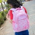 3Pcs Per Set Pink Bow Print Girl School Backpack Large Capacity Nylon Waterproof School Bags for Girl Lovely Girl Shoulder Bag-Pink 3310.