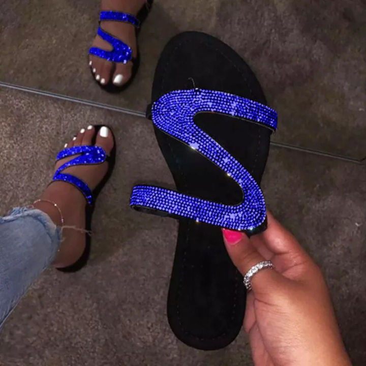 Women%20Sandals%EF%BC%8C%20Summer%20Beach%20Shallow%20Mouth%20Rhinestones%20Ladies%20Fashion%20Show%20Comfortable%20Light%20Shoes%20Sandalias%20Femininas%20-%20Image%203