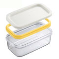 GC Butter Slicer Cutter With Lid For Fridge Butter Dish Small Butter Container For Two 4oz Sticks Butter Plastic Butter Dish. 