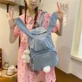 Cute Rabbit Young Girl School Backpack Female Large Capacity Kawaii Back Pack Mochila Pink Women Bagpack Nylon Cartoon Schoolbag. 