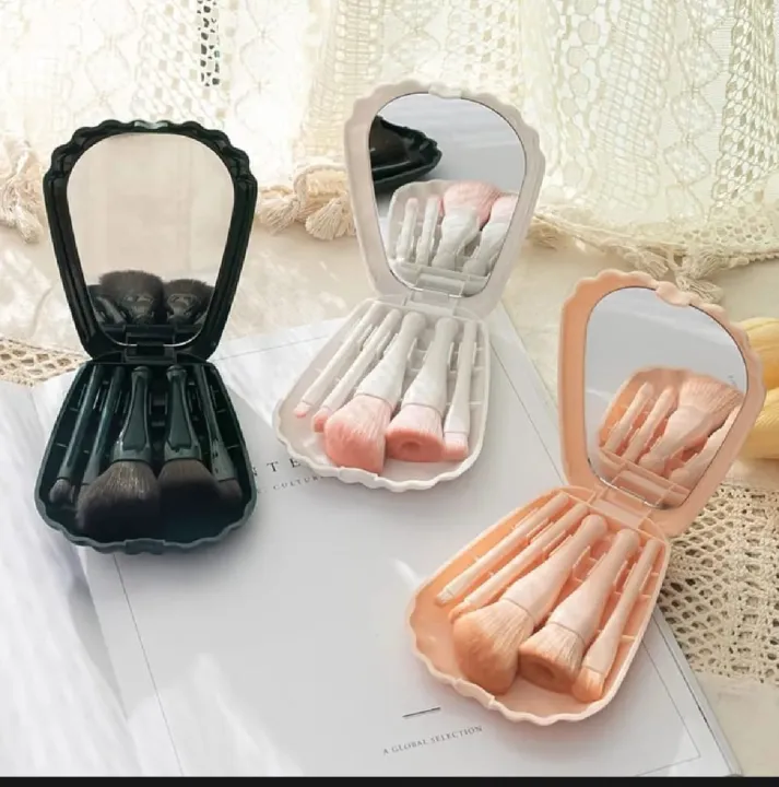 Makeup%20Brush%20Set%20With%20Mirror,%20Portable%20Home/Travel%20Use,%20Eye%20Shadow,%20Highlighter,%20Foundation%20-%20Image%203