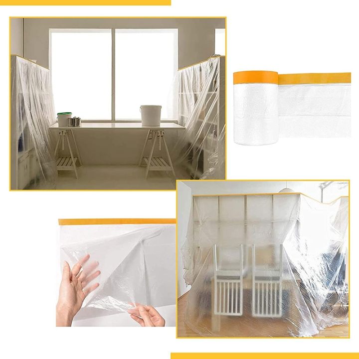 Dust%20Sheets%20Roll,%20Plastic%20Masking%20Film%20Rolls%20Drape%20Masking%20Film%20with%20Self-Adhesive%20Tape%20for%20Painting%20Furniture%20Covering%20-%20Image%204