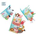 HDY Infant 0-3 Years Old Early Teaching Tail Cloth Book 3D Three-Dimensional Biting and Tearing Visual Training Newborn Baby Cloth Books Early Learning Toy Toddler Soft Fiber Fabric Animal Tail Books Kid Educational Cartoon English Book Kids Clothbook. 