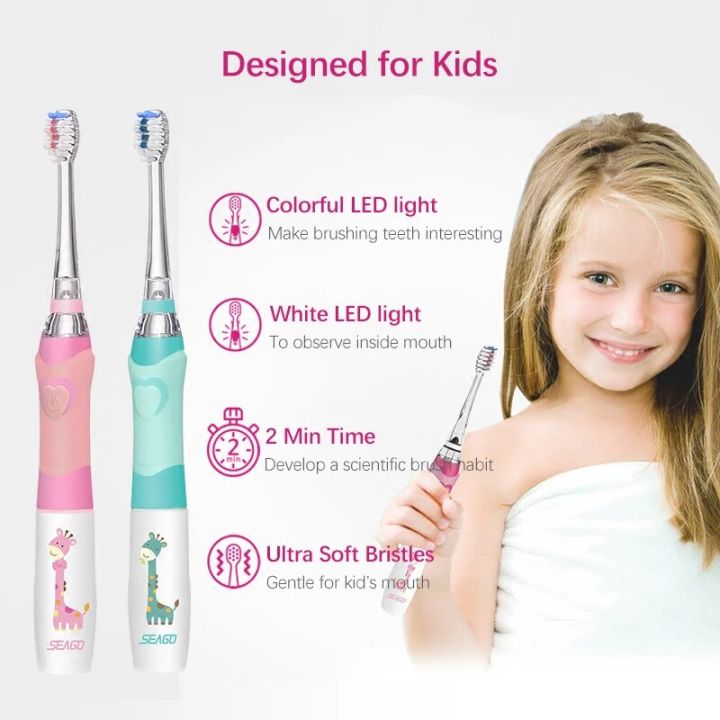 SEAGO%20Kids%20Children%20Electric%20Toothbrush%20for%203-12%20Years%20Old%20Baby%20Soft%20Bristle%20Waterproof%20LED%20Light%20Smart%20Timer%20with%203%20Brush%20Heads%20-%20Image%203