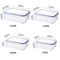 Easy Use With Lid Transparent Sealed Box Microwave-heated Stackable Refrigerator Storage Box Odorless Square Shape Food Freezer Box Home Decor.