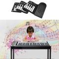 Portable 49-Key Flexible Silicone Roll Up Piano Folding Electronic Keyboard. 