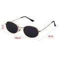 Oval Sungles Vintage Male Female Retro Sun Gles Round Eyewear S8006 Gold frame Black.
