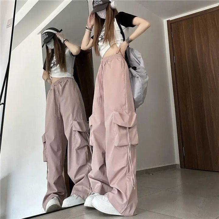 Y2K%20Women%20Cargo%20Pants%20Vintage%20Streetwear%20Baggy%20Wide%20Leg%20Sweatpants%20Casual%20Drawstring%20Pocket%20Tech%20Fashion%20Trousers%20-%20Image%204