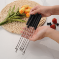 Barbecue Skewers with Handle,Grill Fork for BBQ Camping Cookware Campfire Grill Cooking, Camping Stove BBQ Tools.