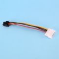4X 4-Pin Male to 6-Pin Female Socket Power Cable for PCIe PCI Express Adapter. 