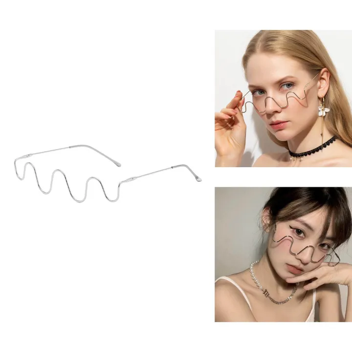 Glasses%20Frame%20No%20Lens%20Frame%20Crystal%20Wire%20Decorative%20Eyewear%20Eyeglasses%20Wave%20Shape%20for%20Rimless%20Music%20Festival%20Costumes%20,%20-%20Image%206