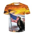 USA Flag T Shirt Men Women Fashion Oversized T-shirt Kids Boy Girl Tops Tees Stripe Print American Flag Tshirt 3d Camiseta.