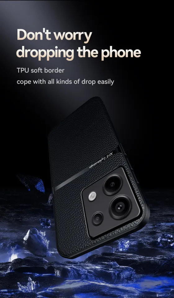 thumbnail image 2 of Shockproof Magnetic Leather Case For Xiaomi Redmi Note 10/11/12/13 Pro – TPU + PU 2 of 6