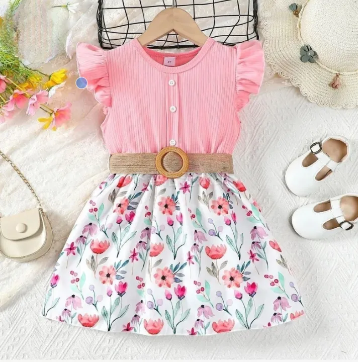 %E3%80%90Happy%20childhood%20memories%E3%80%91(New)%20frock%20dress%20kids%20summer%20baby%20girl%204-7years%20fluttering%20sleeve%20linen%20belt%20multi%20color%20selection%20floral%20print%20soft%20breathable%20infant%20baby%20clothing%20dresses%20-%20Image%208