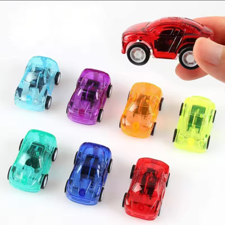 Children's Gift Small Toys Mini Transparent Pull Back Car Toys