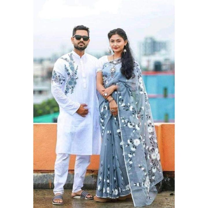 white christmas dresses Couple blue outfit by Hun Design main image 0