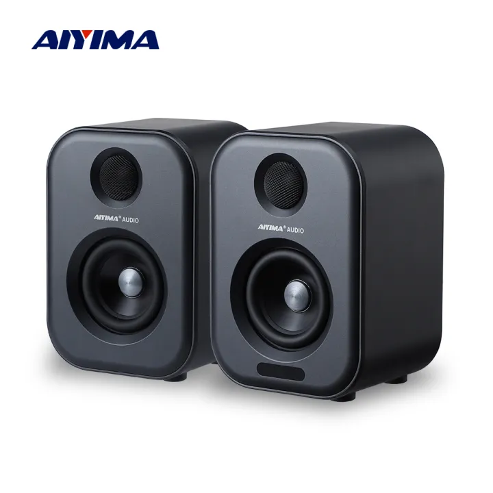 AIYIMA S400 ses 80W kitaplık aktif hoparlörler stüdyo monitör 3 inç Bluetooth USB DAC HiFi ev Subwoofer müzik sistemi TV PC