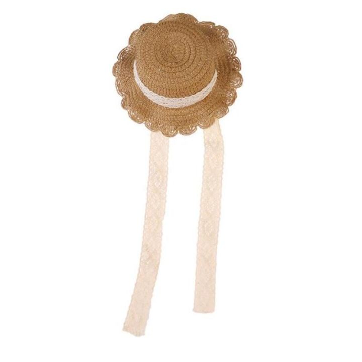 New%20Elegant%20Pet%20Woven%20Straw%20Hat%20for%20Cat%20Sun%20Hat%20Ribbon%20for%20Small%20Dogs%20and%20Cats%20Beach%20Party%20Straw%20Costume%20Accessories%20To%20Act%20Cute%20-%20Image%204