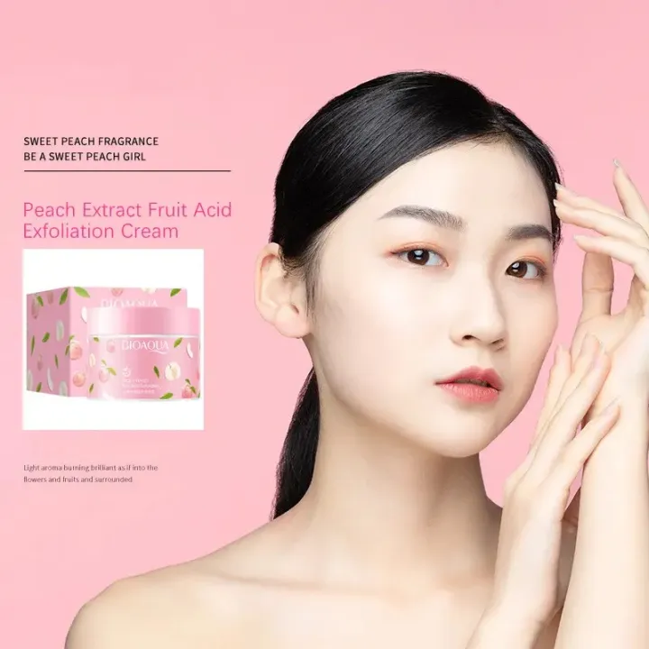 BIOAQUA%20Body%20Neck%20Legs%20Back%20Peach%20Extract%20Fruit%20Acid%20Exfoliation%20Cream%20Scrub%20140G%20-%20Image%203
