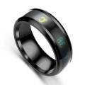 【Stylish】 Temperature Smart Sensor Body Ring -Stainless Steel Fashion Display Temperature Test Finger Ring.
