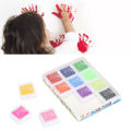 Ink Pad, Stamp Pad Washable 12 Colors for Entertainment for Painting for DIY Production for Kids. 