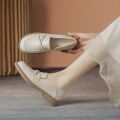 Leather2023Summer New Shoes Soft Bottom Leather Shoes Women's British Style Loafers Professional Women's Shoe Interview Shoes. 