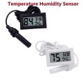 Temperature Humidity Sensor Digital LCD Display With Temperature Humidity Meter Gauge Thermometer Hygrometer Temperature Sensor Outdoor Cables Sensor. 