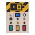 LED Light Switch Toy, Portable Color Recognition Light Up Sensory Board Small Educational Noiseless for Travel.