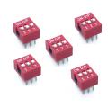 3Pcs- DIP 3 Position DIP Switches 3 Position 2.54mm Pitch Horizontal DIP Switch Three Positions Piano Type Dial DIP Slide Switch For Electronics Circuit PCB. 