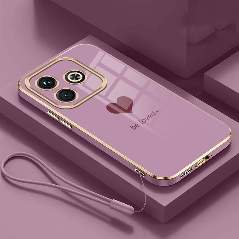 realme Note 50 note50 2024 Luxury Love Heart Casing Square Edges