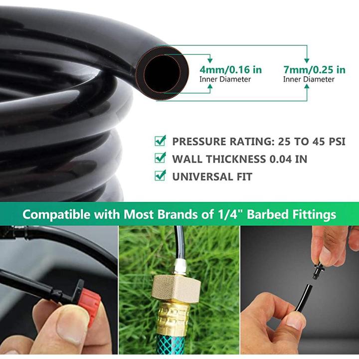 20-Feet Long 4/7mm Flexible Pipe, Drip Irrigation Microtube, Vinyl Tube, Extension Tube for Garden Nursery Drip, Sprinkler Irrigation