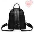 Black Cowhide Leather Backpack for Women, Women's Daypack, Travel Initiated Bags, Luxury Classic Design.