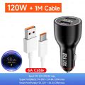 120W Xiaomi Dual USB Car Charger 67W 6A Turbo Fast Charging Adapter For Mi 14 13 13T 12 Pro Redmi Note K60 Phone Charge Cable. 