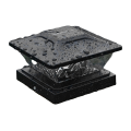 Outdoor Fence Post Cap Light Warm White and Cool White Lighting Wateproof Villa Column Lamp Solar LED Pillar Light B. 