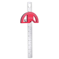 Protractor Angle Finder Red Protractor Angle Finder Aluminum Angle Ruler-Protractor for Woodworking, Angle Measuring Tool with 0-180 Degrees. 