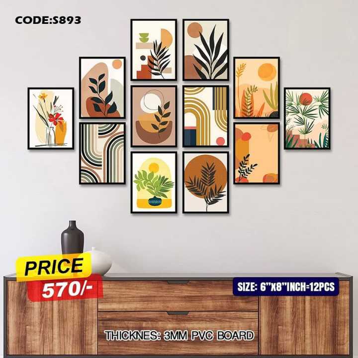 12 pcs Most Unique Combo Wallboard set for Home Decoration. Wall Decoration for Home