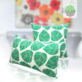 Cotton Cover with Cushion, Green, (18"x18")_Set of 5. 